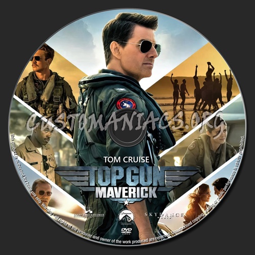 Top Gun Maverick dvd label