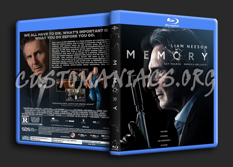 Memory (2022) dvd cover