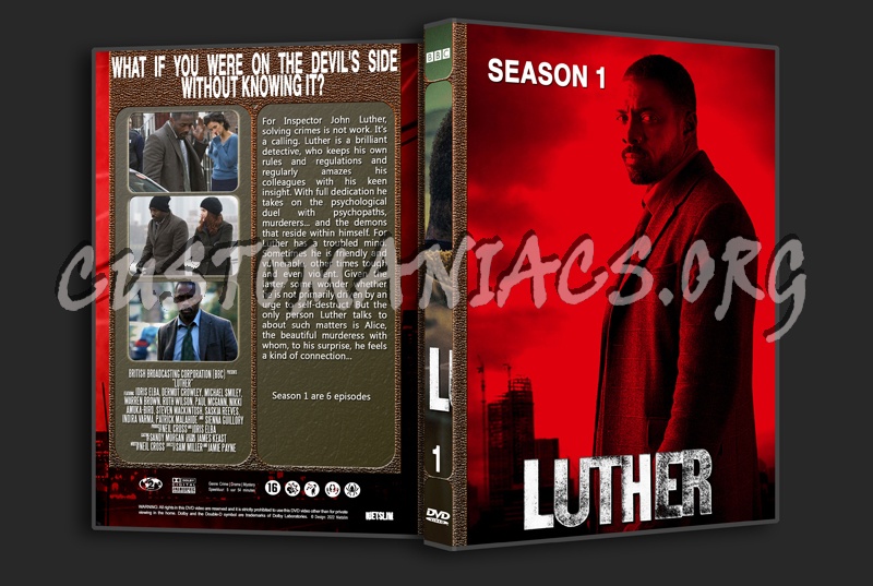 Luther 1-5 complete with Spine dvd cover