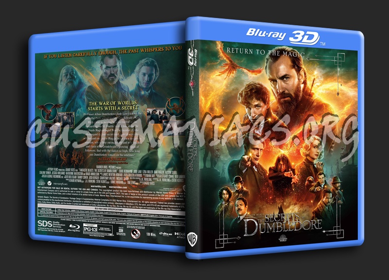 Fantastic Beasts: The Secrets of Dumbledore 3D dvd cover