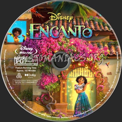 Encanto (2021) blu-ray label