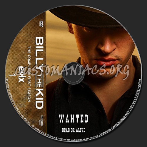 Billy The Kid Season 1 dvd label