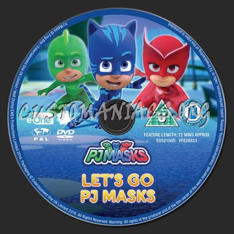 PJMasks Let's Go PJ Masks dvd label
