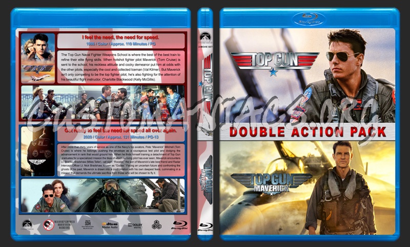Top Gun Double Feature blu-ray cover - DVD Covers & Labels by Customaniacs,  id: 281821 free download highres blu-ray cover