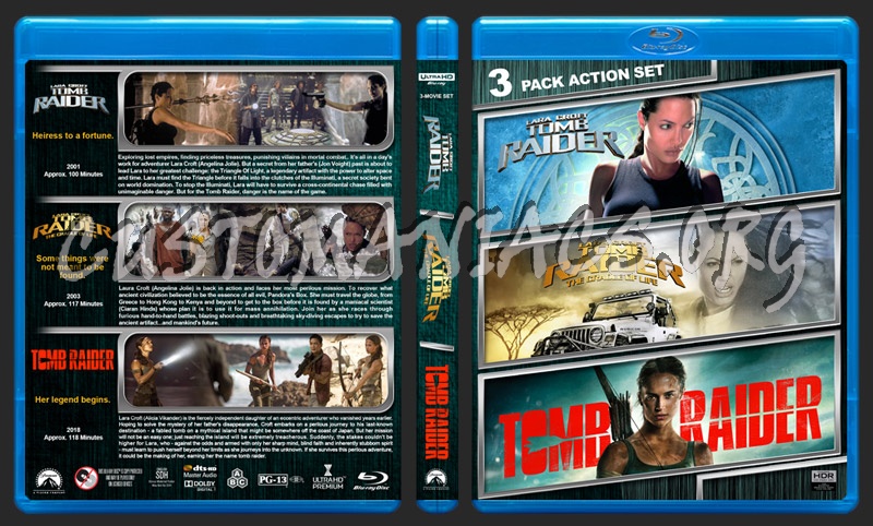 Tomb Raider Triple Feature (4K) blu-ray cover