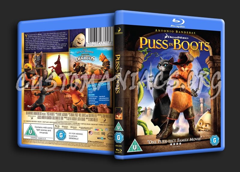 Puss in Boots blu-ray cover