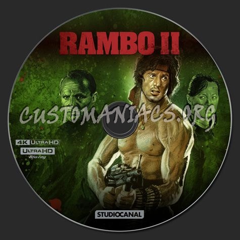 Rambo 2 4K blu-ray label
