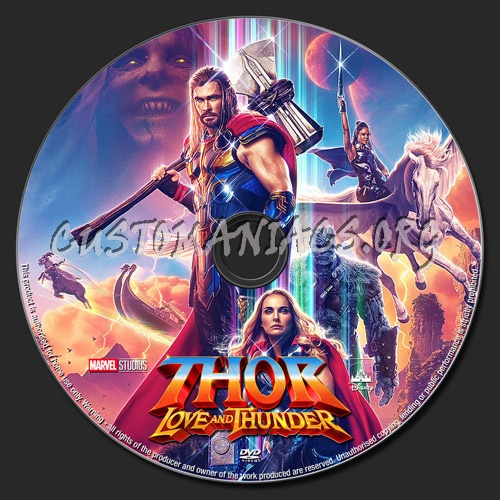 Thor Love And Thunder dvd label