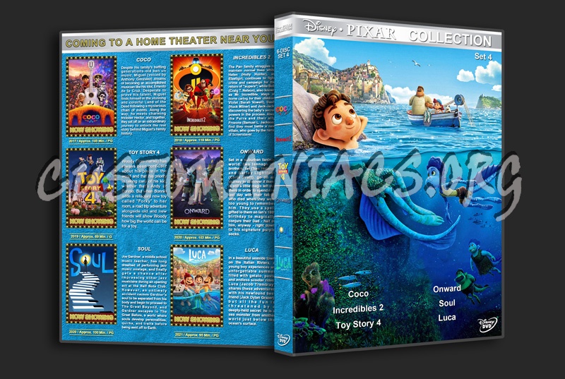 Disney  Pixar Collection - Set 4 dvd cover