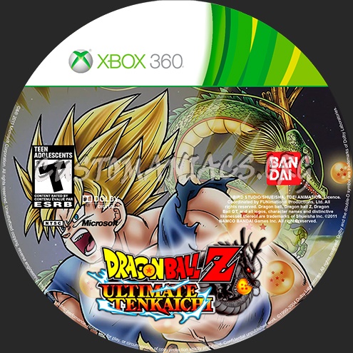 Dragon Ball Z: Ultimate Tenkaichi NTSC - XBOX360 dvd label