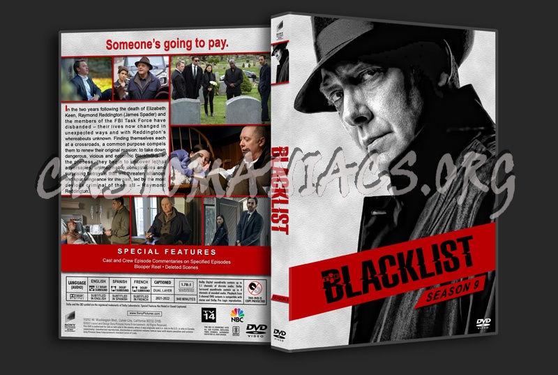 The Blacklist - Season 9 dvd cover
