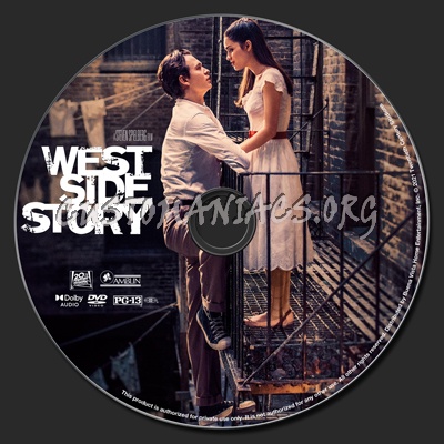 West Side Story 2021 dvd label