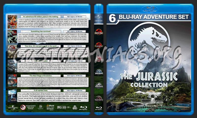 The Jurassic Collection (6) blu-ray cover