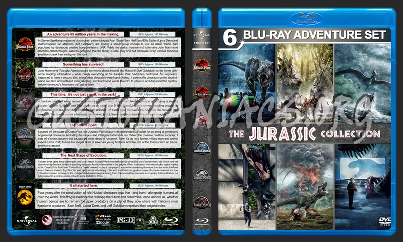 The Jurassic Collection (6) blu-ray cover