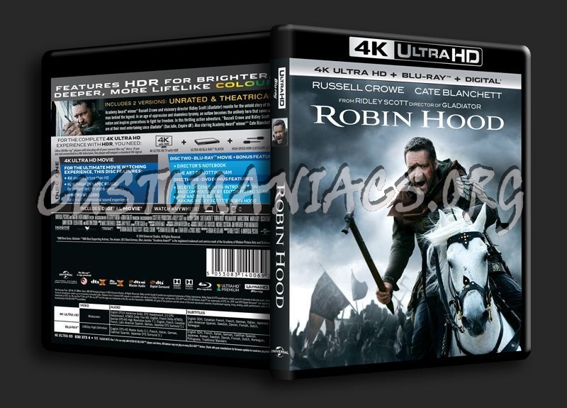 Robin Hood 4K blu-ray cover