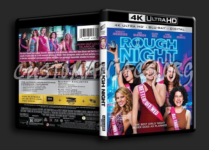 Rough Night 4K blu-ray cover