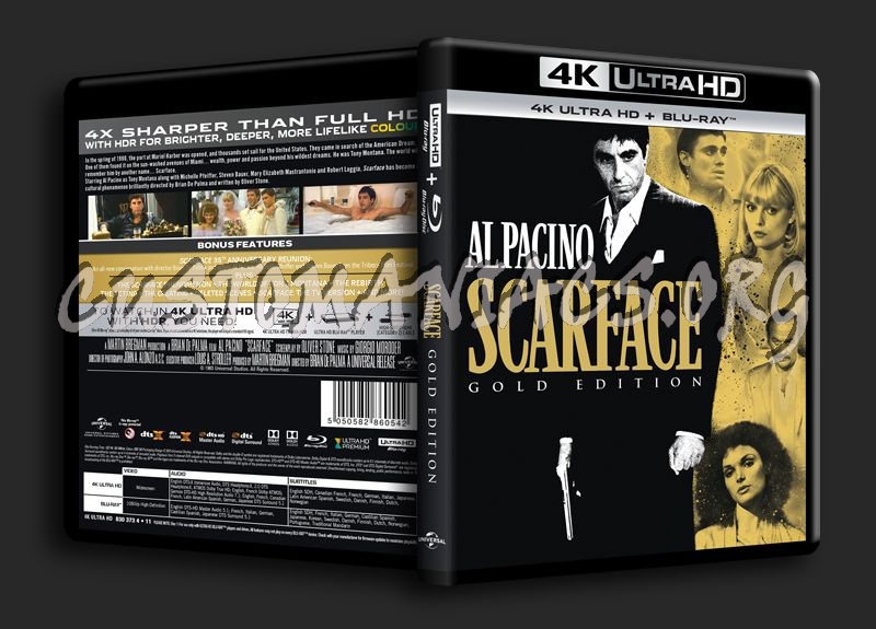 Scarface 4K blu-ray cover