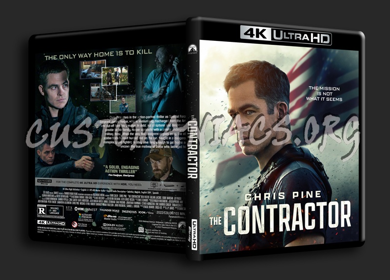 The Contractor (2022) 4k dvd cover