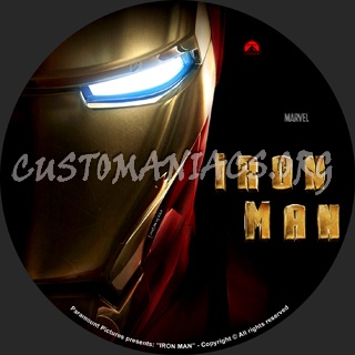 Iron Man dvd label