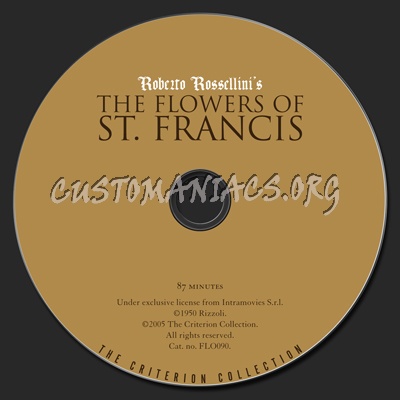 293 - The Flowers of St. Francis dvd label