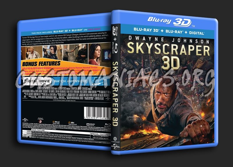 Scyscraper 3D blu-ray cover