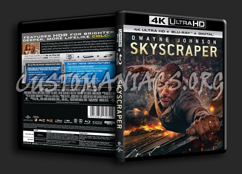 Scyscraper 4K blu-ray cover