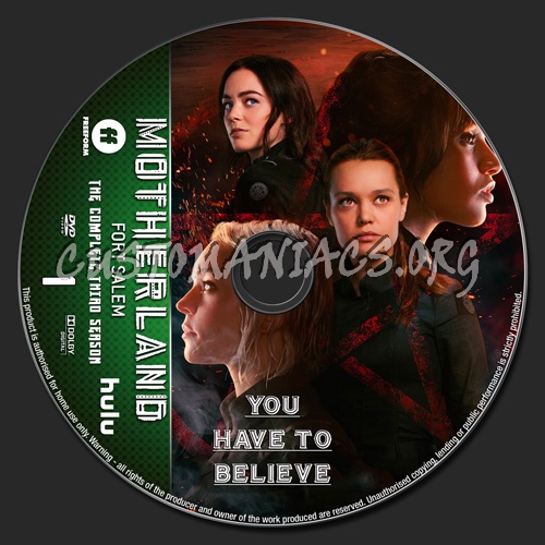 Motherland Fort Salem Season 3 dvd label