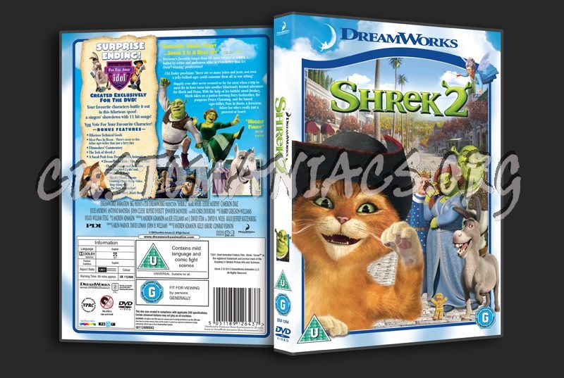Shrek 2 dvd cover