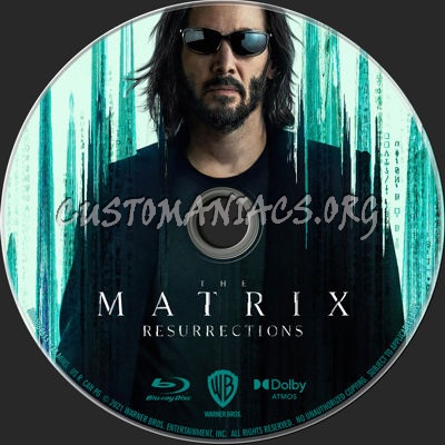 Matrix Resurrections (2021) blu-ray label