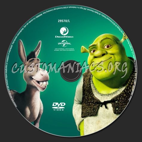 Shrek dvd label