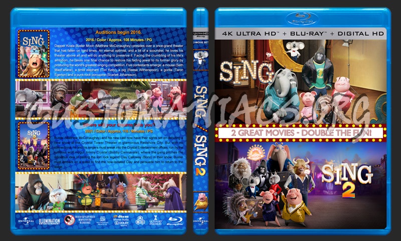 Sing Double Feature (4K) blu-ray cover