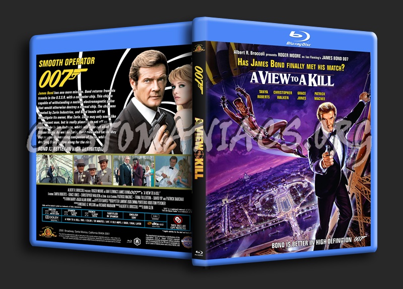 James Bond 007 - A View To A Kill blu-ray cover