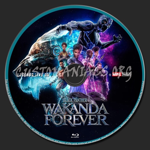 Black Panther Wakanda Forever blu-ray label