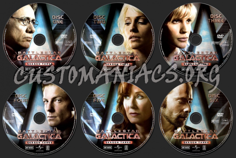 Battlestar Galactica - Season 3 dvd label