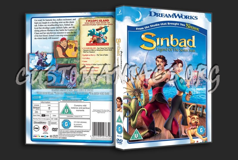 Sinbad Legend of the Seven Seas dvd cover