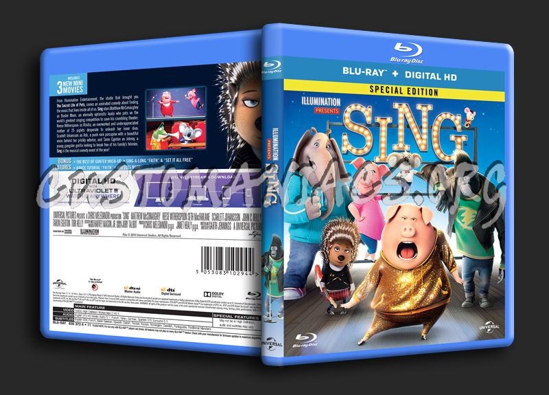 Sing blu-ray cover