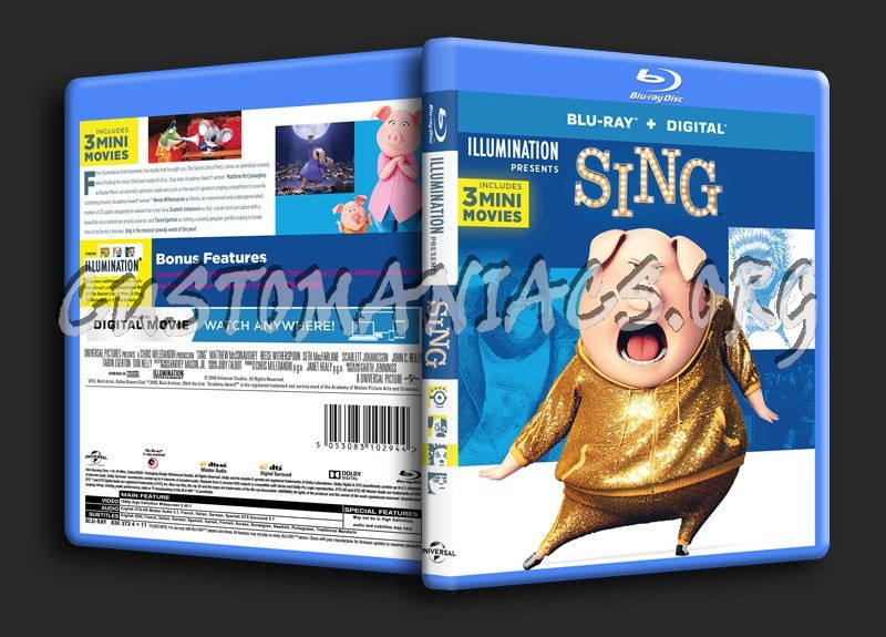 Sing blu-ray cover