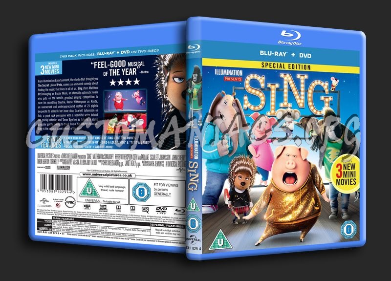 Sing blu-ray cover