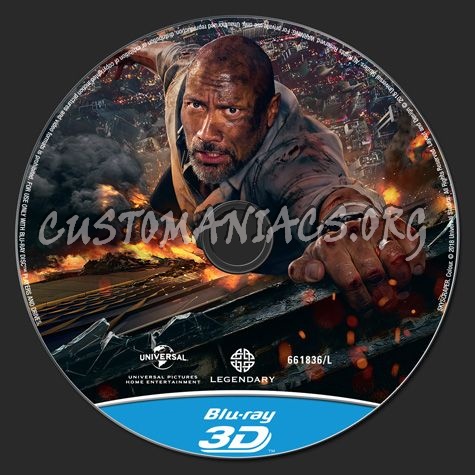 Skyscraper 3D blu-ray label