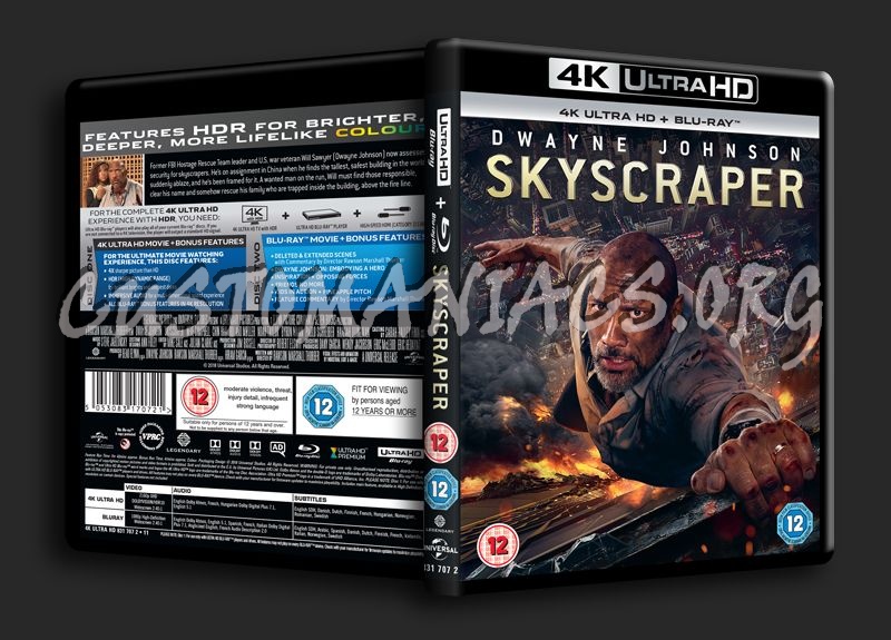 Skyscraper 4K blu-ray cover