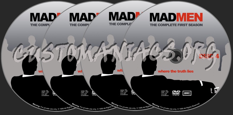 Mad Men - Season 1 dvd label