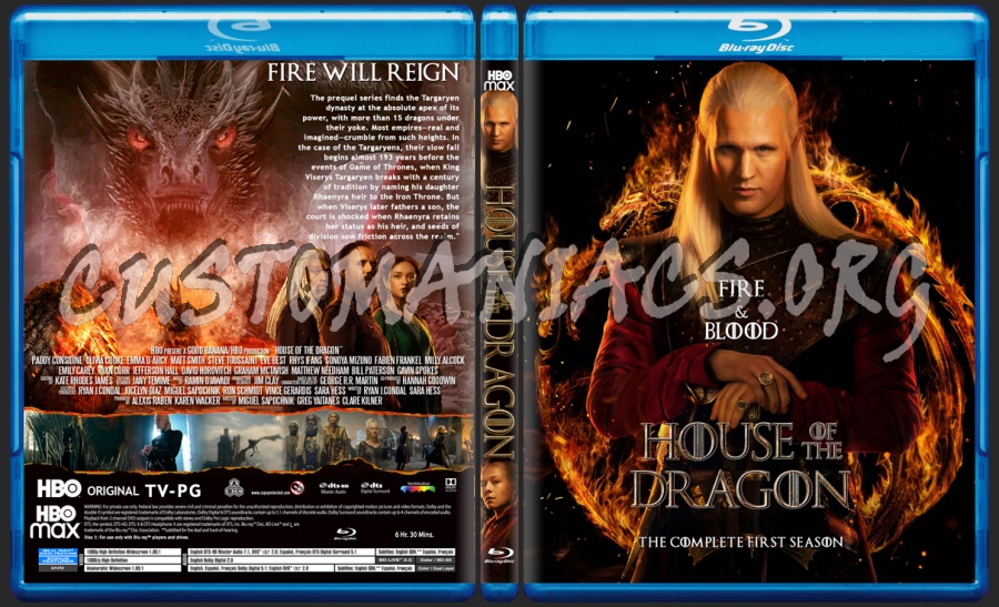House Of The Dragon Season 1 blu-ray cover