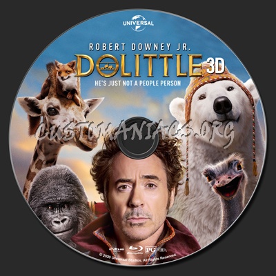 Dolittle (2D & 3D) blu-ray label