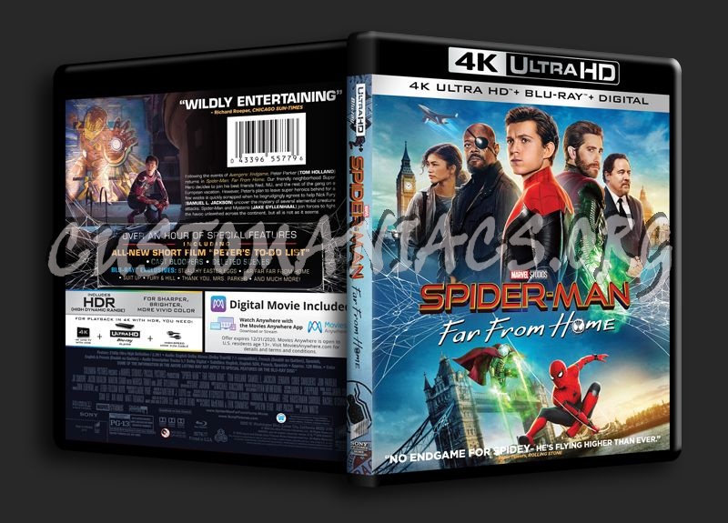 Spider-Man Far From Home 4K blu-ray cover