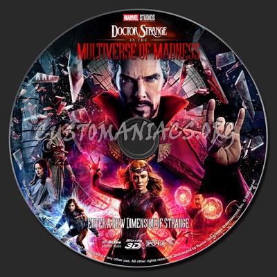 Doctor Strange in the Multiverse of Madness (2d & 3D) blu-ray label