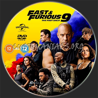 Fast & furious 9 dvd label