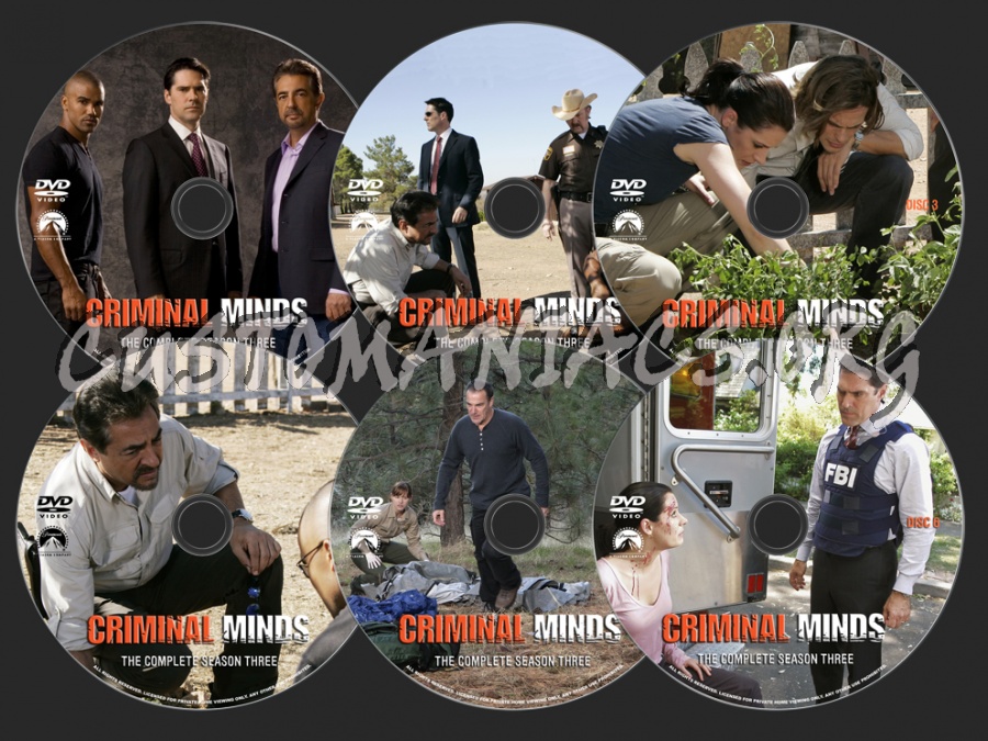 Criminal Minds Season 3 dvd label