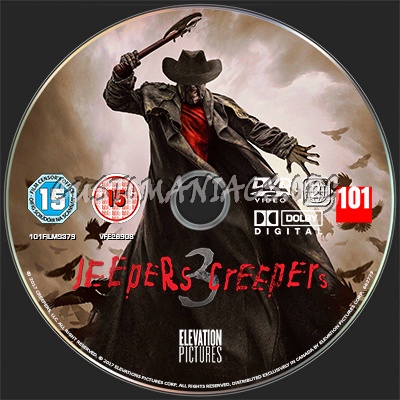 Jeepers Creepers 3 dvd label