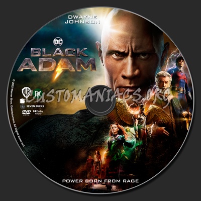 Black Adam dvd label