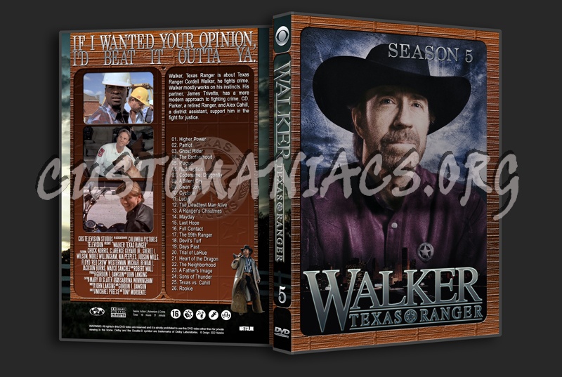 Walker Texas Ranger Season 5 dvd cover